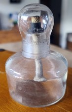 ancienne Lampe de Pharmacien à Alcool - Verre - Bouchon & Mèche - Vintage