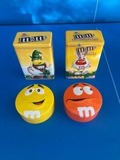 4 boîtes métal publicitaire M&M'S Distributeur Noël Pâques Déco Bonbons MM'S