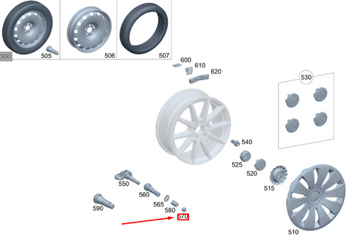 Bouchon valve roue - de,