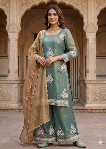 Ensemble kurti palazzo vert - ensemble,