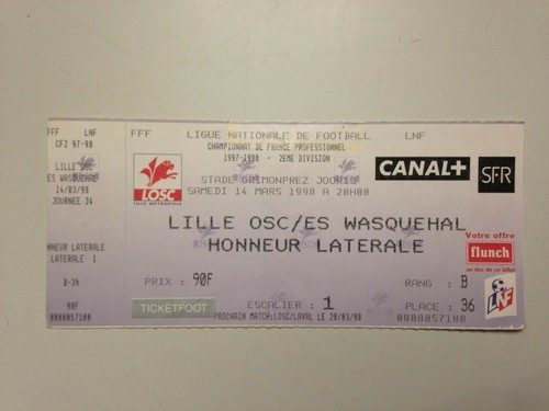 Ticket match lille - ticket, es