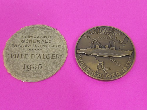 Medaille cgt paquebot ville - medaille,