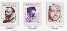 Monaco 2001 Y&TN°2314 à 2316 Prix Nobel série de 3 timbres neufs  MNH /Almo1