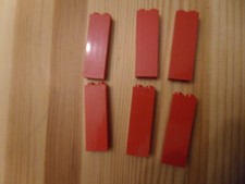 Lego 6 x Briques Colonne Pilier 1 x 2 x 5    réf 2454 rouge  7945 7892 7994 6389