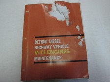 Detroit Diesel Allison V-71 Service Réparation Atelier Manuel Livre Utilisé Worn