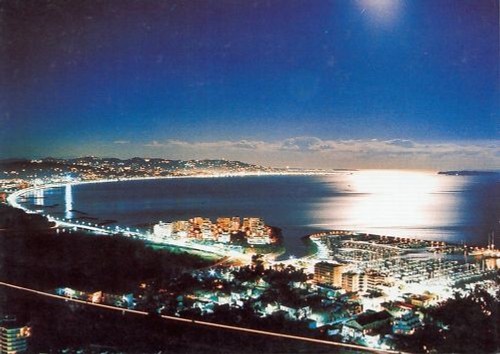 Cannes reflet lune sur - -, le