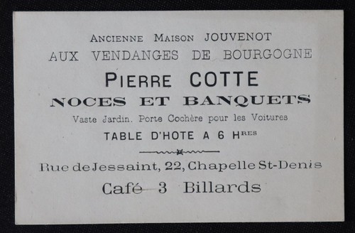 Carte visite aux - de,