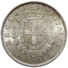 ITALIE 1 Lire 1863 M Milan