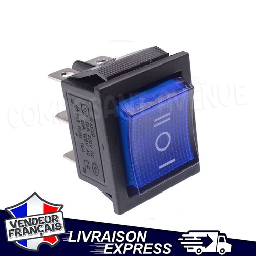 Interrupteur bascule bleu - a,