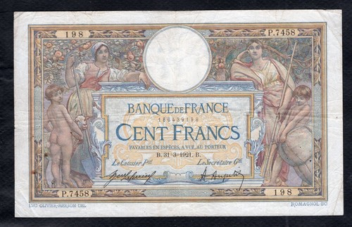 100 francs luc olivier - francs, merson