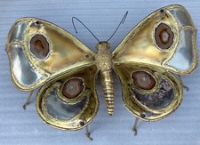 1970′ Table Basse Papillon Lumineuse Agates  DLG de Duval Brasseur ou I. Faure