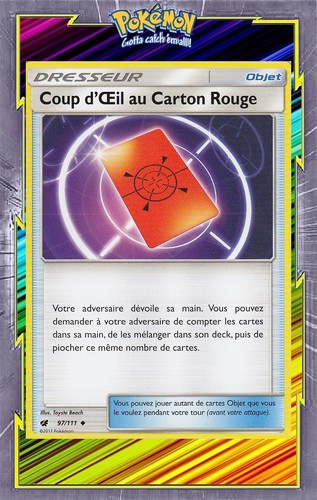 Coup oeil carton rouge - au,