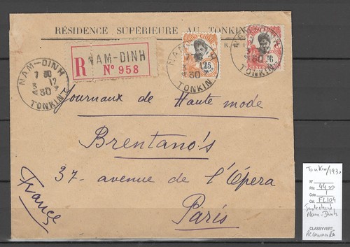 Indochine lettre - -,