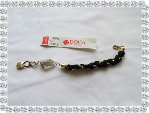Bracelet fantaisie noir doré - fantaisie,
