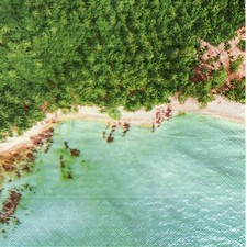 Serviettes en papier mer plage