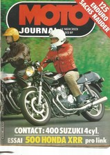 MOTO JOURNAL N°512 125 ENDURO SACHS NAUDER / SUZ 400 4 CYL. / HONDA 500 XRR
