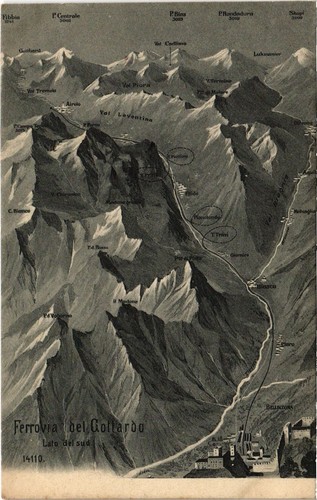 Cpa ferrovia del - ferrovia, gottardo