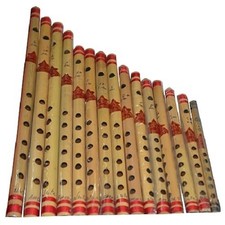 Flûte en bois et bambou fait