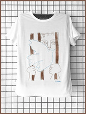 Tee-shirt La colombe de la Paix et le Prisonnier Pablo Picasso Symbole Amnesty