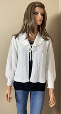 Gilet cardigan liseuse blanc