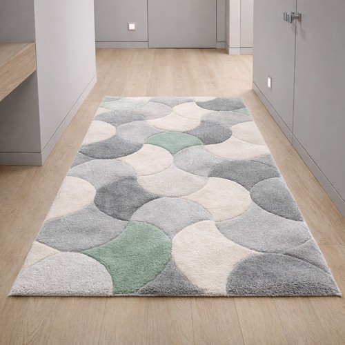Tapis couloir moderne - , gris