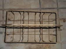 panier ancien en métal blanc