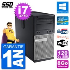 PC Tour Dell OptiPlex 7010 Intel Core i7-3770 RAM 8Go SSD 120Go Windows 10 Wifi