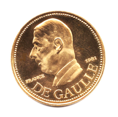 Médaille charles gaulle - gaulle, or