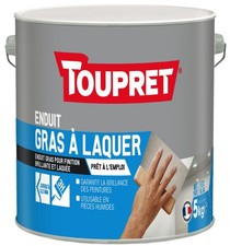 Enduit gras à laquer laque et glace les surfaces 5kg TOUPRET