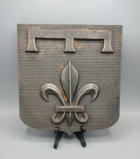 Fleur de Lys plaque en fonte