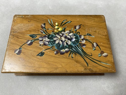 Ancienne boite bois olivier - bois, d'olivier