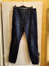 Pantalon jean fermeture par lien taille élastique "KAPORAL 5". Taille M.