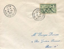 Foire Internationale de Lyon - affranchissement timbre N° 849 - 18 avril 1950