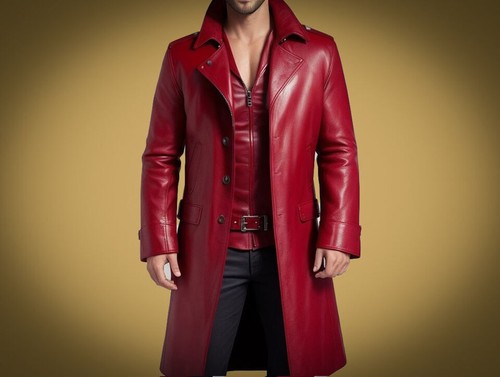 élégant trench coat rouge - trench-coat,