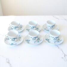 Limoges. Bernardaud. 6 tasses à café en porcelaine modèle Saint-Saëns