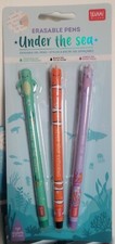 Legami 3 x stylos gel neufs UNDER THE SEA - édition limitée - SOUS LA MER