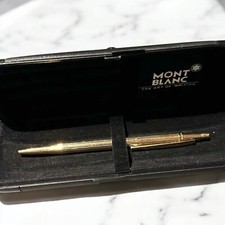Ensemble étui à rayures dorées pour stylo à bille Montblanc Noblesse Knock