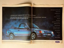 PUBLICITE 1988 - FORD ESCORT XR3I CABRIOLET