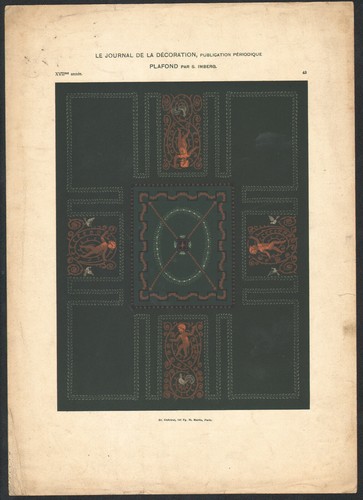 1910 lithographie plafond - 1910,