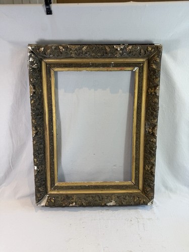 Grand cadre ancien bois stuc - cadre,