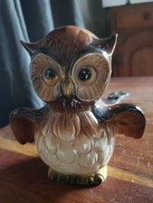 TIRELIRE FIGURINE  HIBOU / CHOUETTE  EN PORCELAINE ALLEMANDE GOEBEL