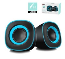 Enceintes Noirs pour PC Avec Câble USB + Jack 2.0 Bon Son de Qualité