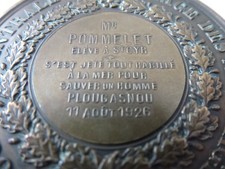 1926 MEDAILLE de SAUVETAGE à