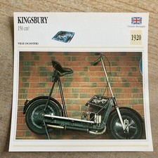 Kingsbury 150 cc 1920 carte moto collection Atlas UK