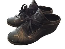 Authentique Baskets Cuir Noir