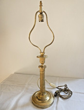 Pieds de lampe bougeoir flambeau Empire bronze doré finement ciselé