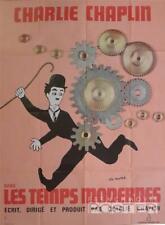 MODERN TIMES - CHAPLIN / MACHINE / KOUPER - REISSUE LARGE FRENCH MOVIE POSTER