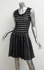 ALAIA Black+Cream Boucle Knit