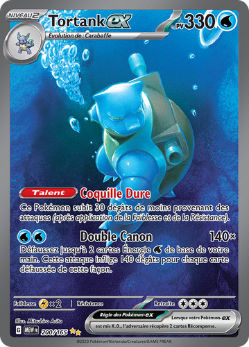 Carte pokémon tortank - carte, tortank-ex