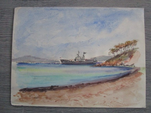 Aquarelle marine originale